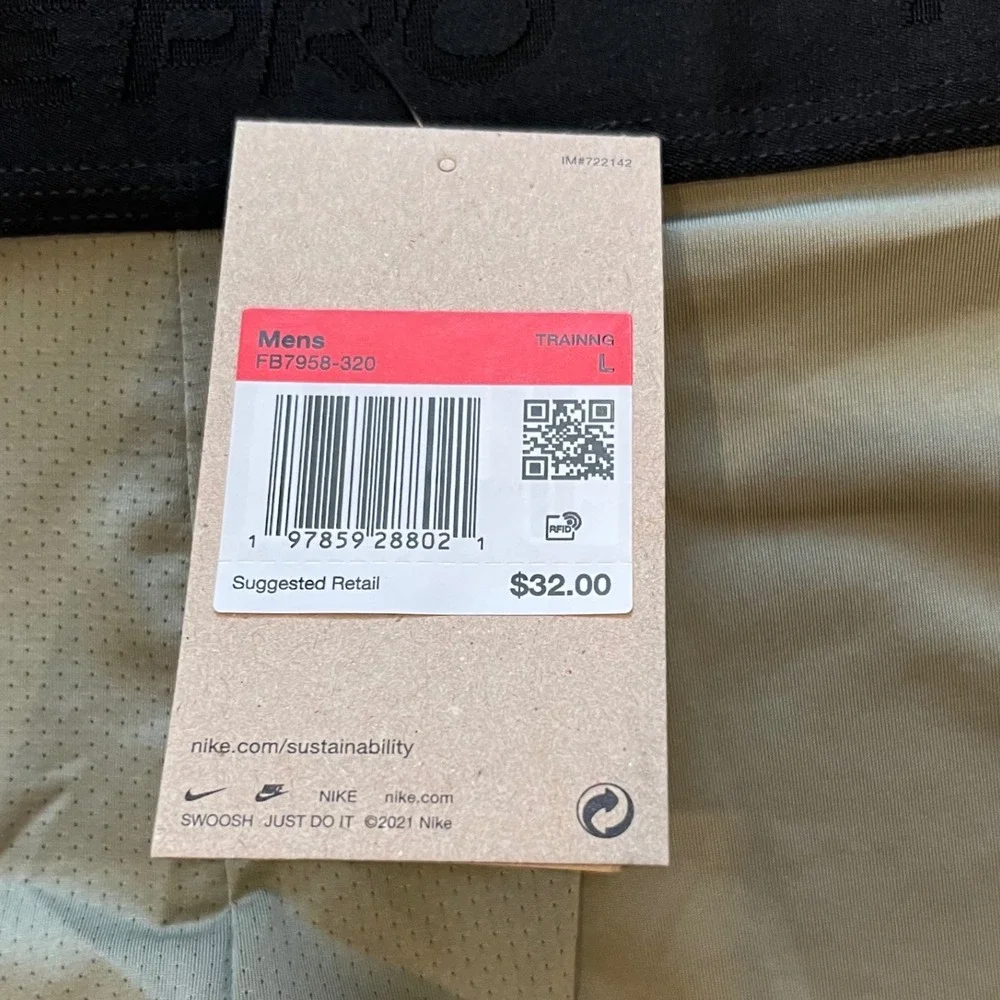 Nike Pro Dri-FIT Mens Training Compression Shorts Olive Green FB7958-320 Large - Picture 3 of 6